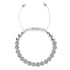 Cristal blanc d'hiver | Argent x Blanc | Bracelet Kikiballa